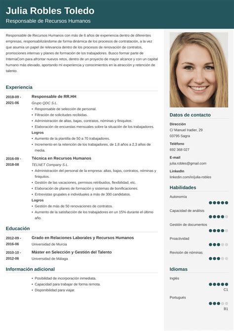 generador cv creador curriculum gratuito.